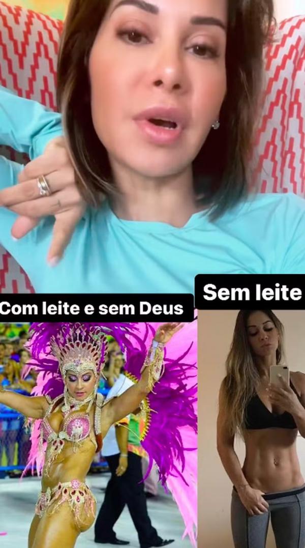 Maíra Cardi analisa antes e depois.(Imagem:Reprodução/Instagram)