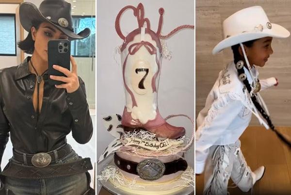 Kim Kardashian comemora os 7 anos de Chicago com festa com tema country (Imagem:Reprodução/Instagram)