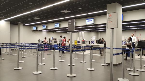 Saguão do Aeroporto de Teresina.(Imagem:Reprodução/Ascom)