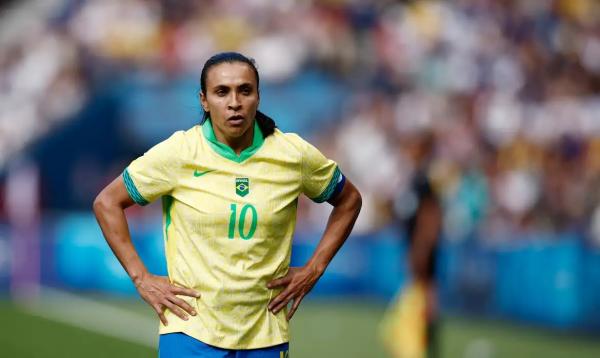 Marta em partida do Brasil nos Jogos Olímpicos.(Imagem:REUTERS/Benoit Tessier)