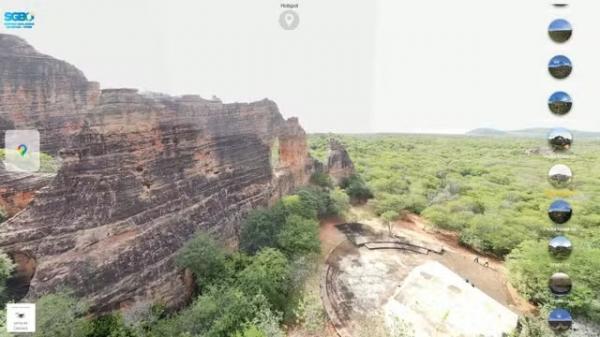 Pedra Furada, ponto de interesse geológico da Serra da Capivara, no Piauí.(Imagem:Reprodução/SGB)