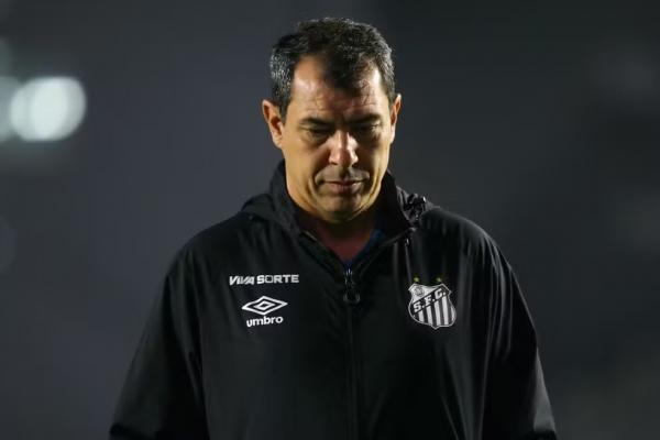 Fábio Carille, técnico do Santos, contra a Ponte Preta.(Imagem:Reinaldo Campos/AGIF)