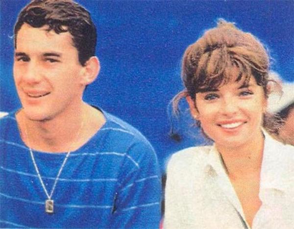 Ayrton Senna e Marjorie Andrade (Imagem:Reprodução)