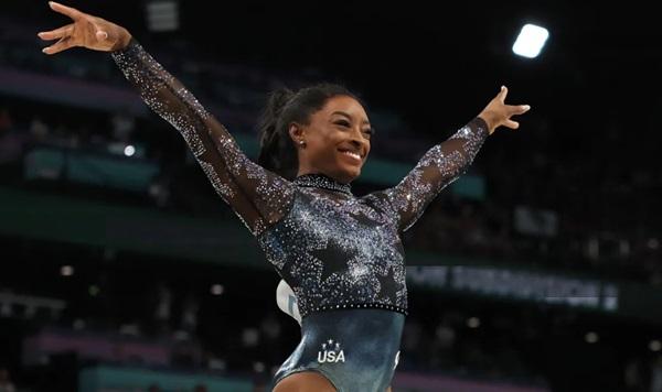 Simone Biles foi um dos grandes nomes da Olimpíada de Paris.(Imagem:Jamie Squire/Getty Images)