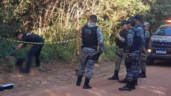 Corpo de mulher sem identificação foi encontrado com marcas de tiros.(Imagem:Polícia Militar do Piauí)