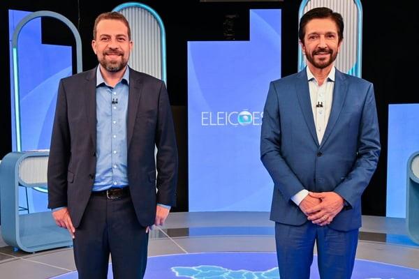 Boulos e Nunes no último debate do 2º turno em SP(Imagem:Divulgação/TV Globo)