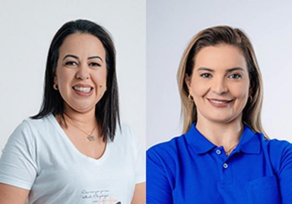 Jaqueline Brito (esq.) e Laura Rosa (dir.) disputam a prefeitura de Buriti dos Lopes.(Imagem:TRE)