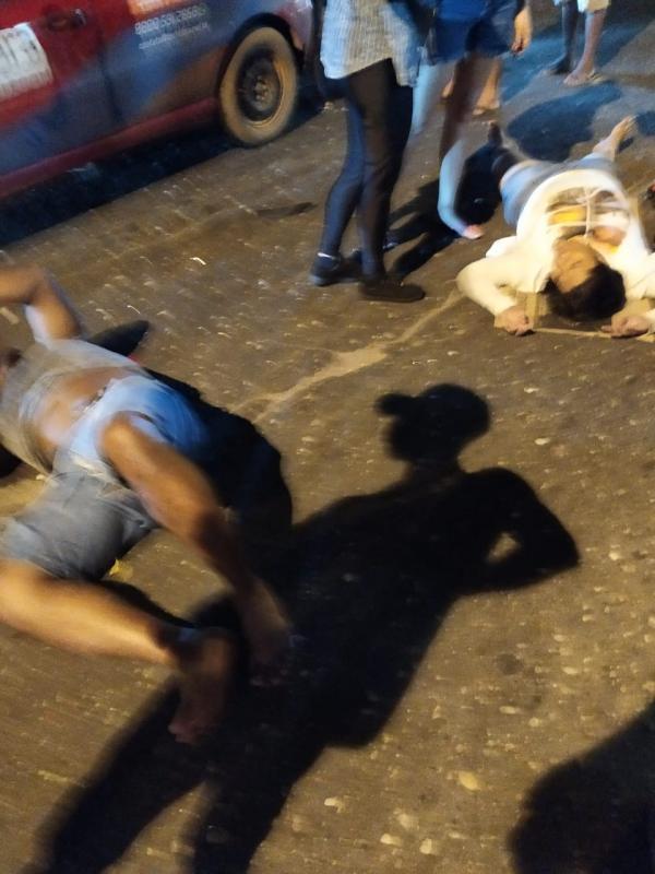 Colisão entre carro e motocicleta deixa casal ferido em Teresina(Imagem:Reprodução)