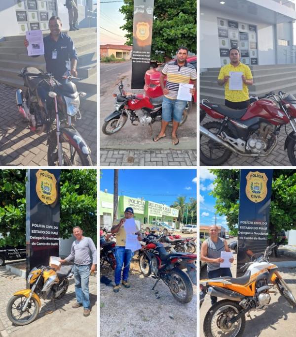 Polícia Civil restitui motocicletas e celulares em Canto do Buriti.(Imagem:Divulgação)