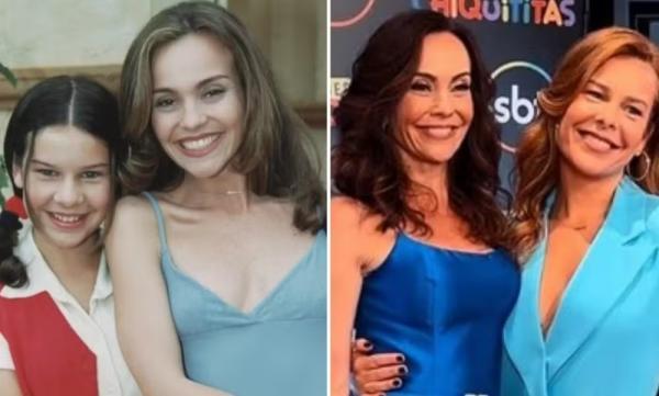 Antes e depois: Fernanda Souza e Flávia Monteiro, como Mili e Carolina, em 