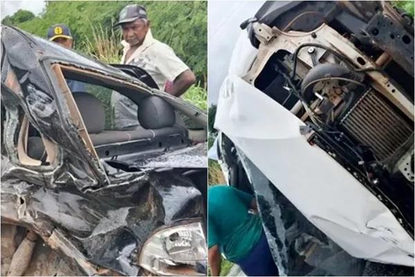 Homem morre em acidente entre Classic e Hilux na BR-135, Sul do Piauí(Imagem:Reprodução/Portal B1)