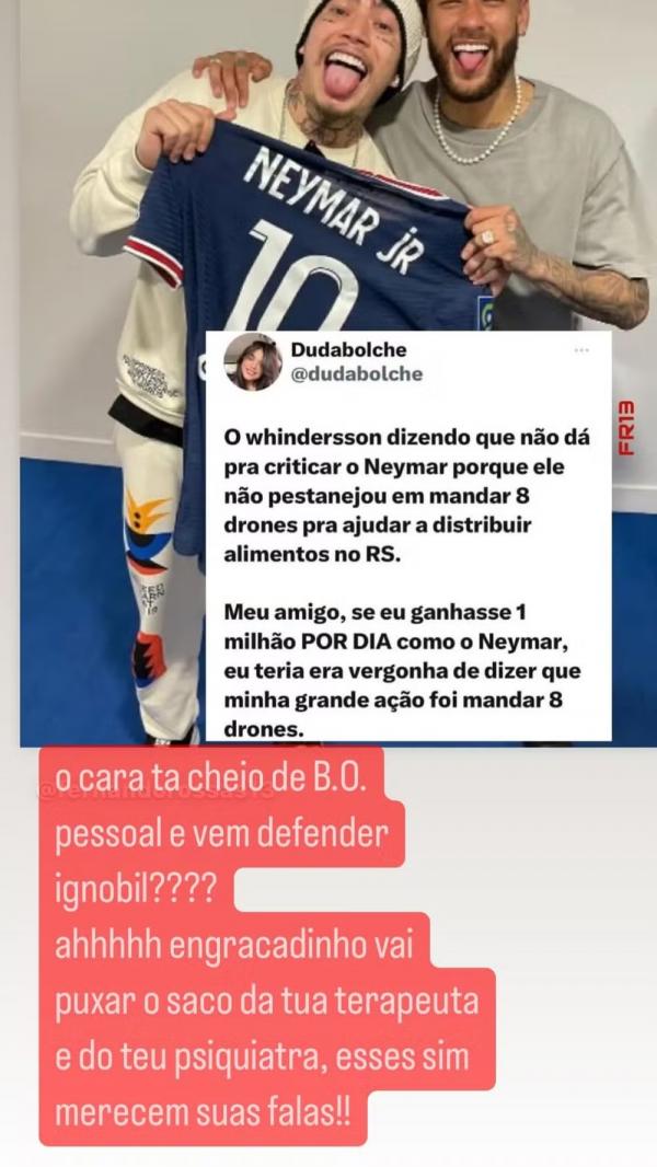 Luana Piovani critica Whindersson Nunes.(Imagem:Reprodução/Instagram)