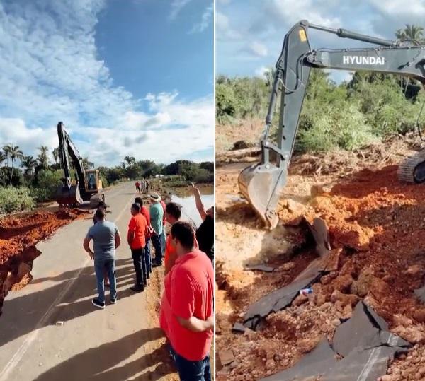 Recuperação da MA-278 começa após pedido de Barão de Grajaú e São Francisco do Maranhão(Imagem:Reprodução)