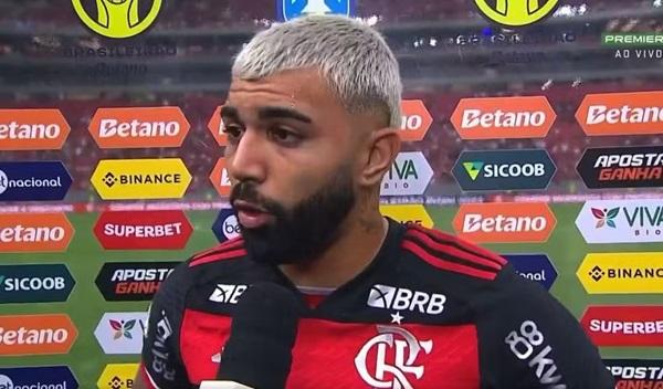 Entrevista de Gabigol após Flamengo x Criciúma(Imagem:Reprodução)