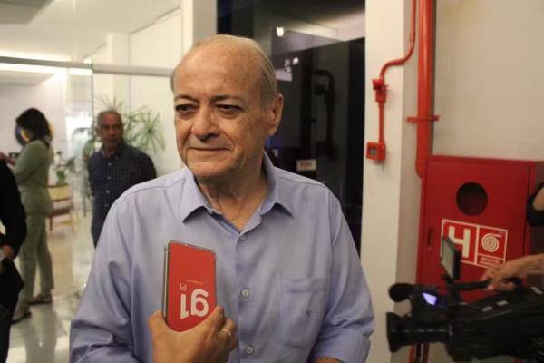 Silvio Mendes (União Brasil) chega à Tv Clube para debate.(Imagem:Lucas Marreiros/g1)