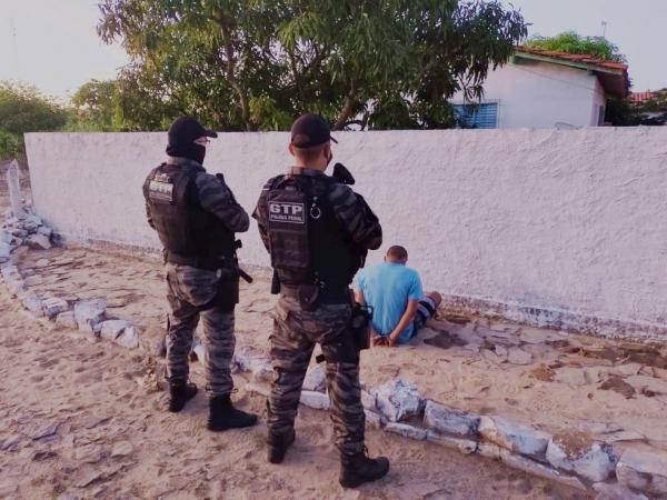 Prisão realizada pela polícia penal no Piauí.(Imagem:Divulgação/PC-PI)