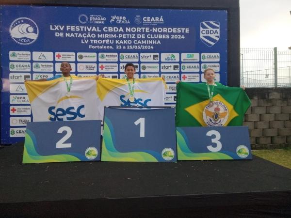  Atleta do Sesc é medalhista de ouro no LV Troféu Kako Caminha de natação(Imagem:Divulgação)