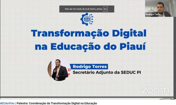 No evento, o Piauí foi destaque quanto à universalização do ensino em Tempo Integral com Educação Profissional Tecnológica e quanto ao processo de matrículas 100% digital.(Imagem:Divulgação)