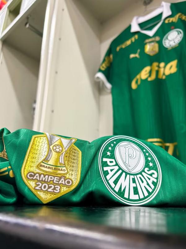 Camisa do Palmeiras antes de jogo contra o Botafogo.(Imagem:Divulgação/Palmeiras)