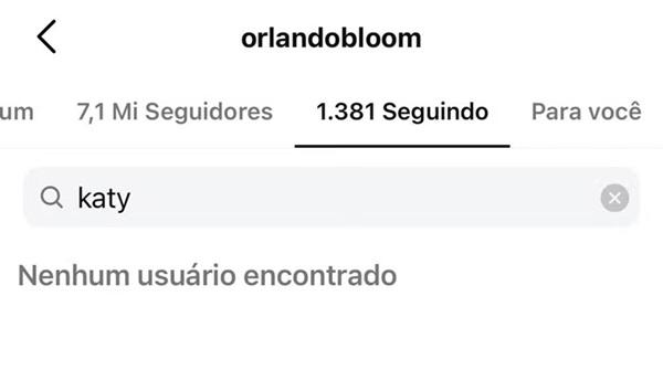 Katy Perry e Orlando Bloom pararam de se seguir (Imagem:Reprodução/Instagram)