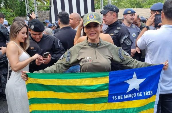 Major Roserlane Maciel, lotada na Polícia Militar do Piauí.(Imagem:Divulgação)