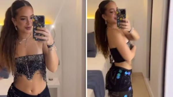 Mel Maia mostrou o look para a noite em Ibiza.(Imagem:Reprodução/Instagram)