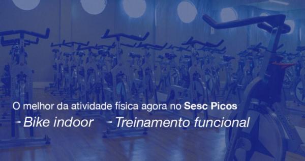 Novas modalidades no Sesc Picos: bike indoor e treinamento funcional.(Imagem:Divulgação)