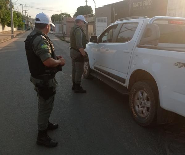 Polícia Militar realiza operação de fiscalização e segurança em Floriano.(Imagem:Divulgação/PM)