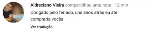 Diretor de escola é afastado após fazer comentário racista no Dia da Consciência Negra.(Imagem:Reprodução)