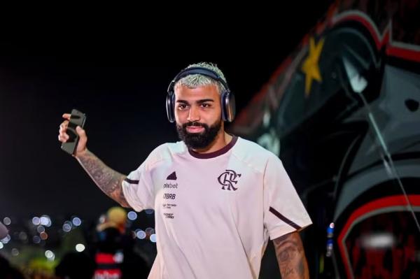 Gabigol chega ao Maracanã para o retorno dele aos campos em Flamengo x Amazonas.(Imagem:Divulgação/Flamengo)