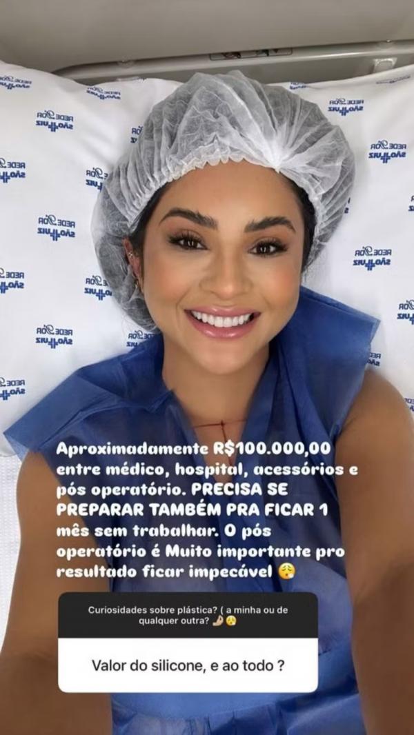 Mileide Mihaile passou por nova cirurgia plástica nos seios.(Imagem:Reprodução/Instagram)