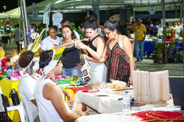 Indígenas trazem cultura dos povos originários para a Feira da Agricultura Familiar do Piauí(Imagem:Reprodução)