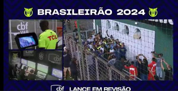 Luiz Henrique arremessa garrafa em segurança.(Imagem:Reprodução)