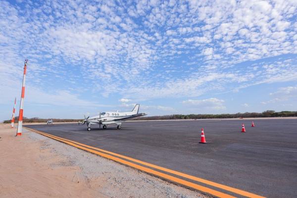 O Governo do Estado está executando obras na área de aviação civil para que o estado possa atrair turismo e investidores para regiões estratégicas.(Imagem:Divulgação)