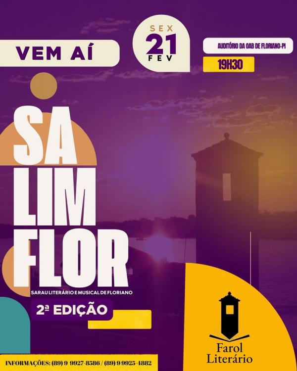 2ª edição do SALIMFLOR acontece dia 21 de fevereiro em Floriano.(Imagem:Divulgação)