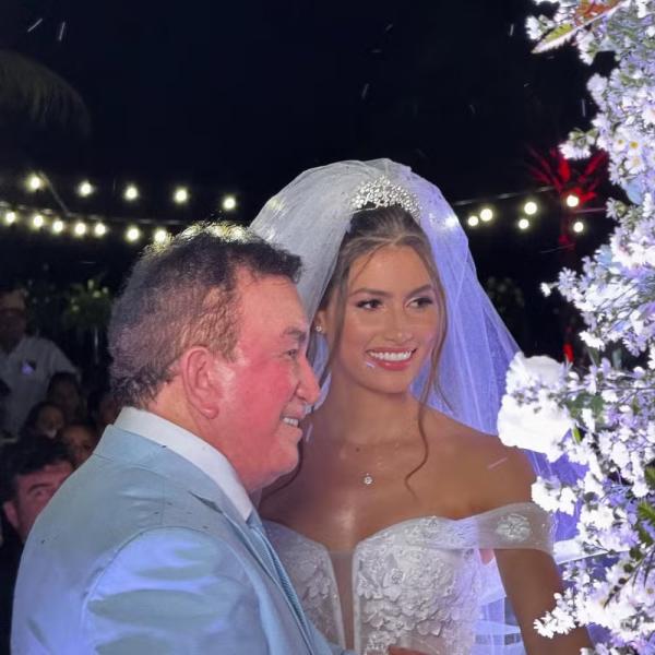 O casamento de Amado Batista com a Miss Calita Franciele.(Imagem:Reprodução/Instagram)