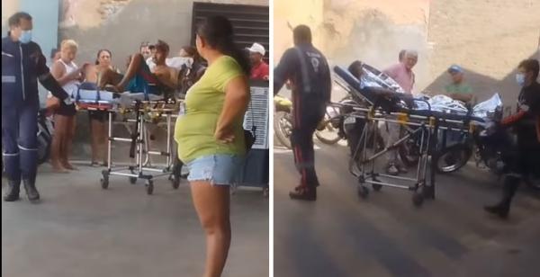 Homem ateia fogo em duas pessoas no Mercado Público de Floriano; uma vítima está em estado grave.(Imagem:Reprodução)