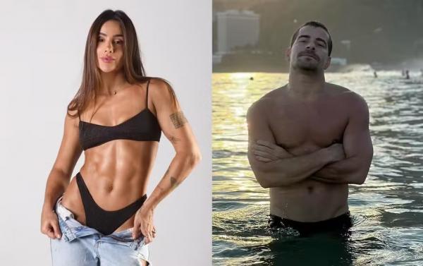 Luiza Caldi e Thiago Martins(Imagem:Yago Goulart e reprodução/instagram)