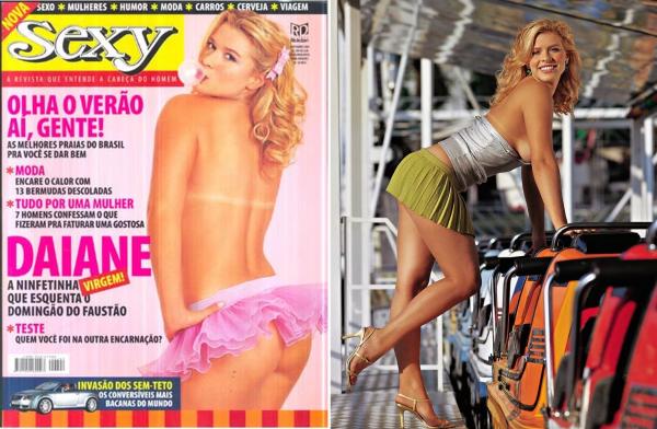 Daiane Amêndola na capa da Sexy;  no ensaio para a Sexy . (Imagem: Divulgação / Sexy / Louise Chin)