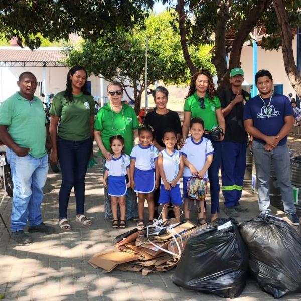 Floriano recolhe mais de 300 quilos de materiais recicláveis em ecopontos de Escolas Municipais.(Imagem:Divulgação)