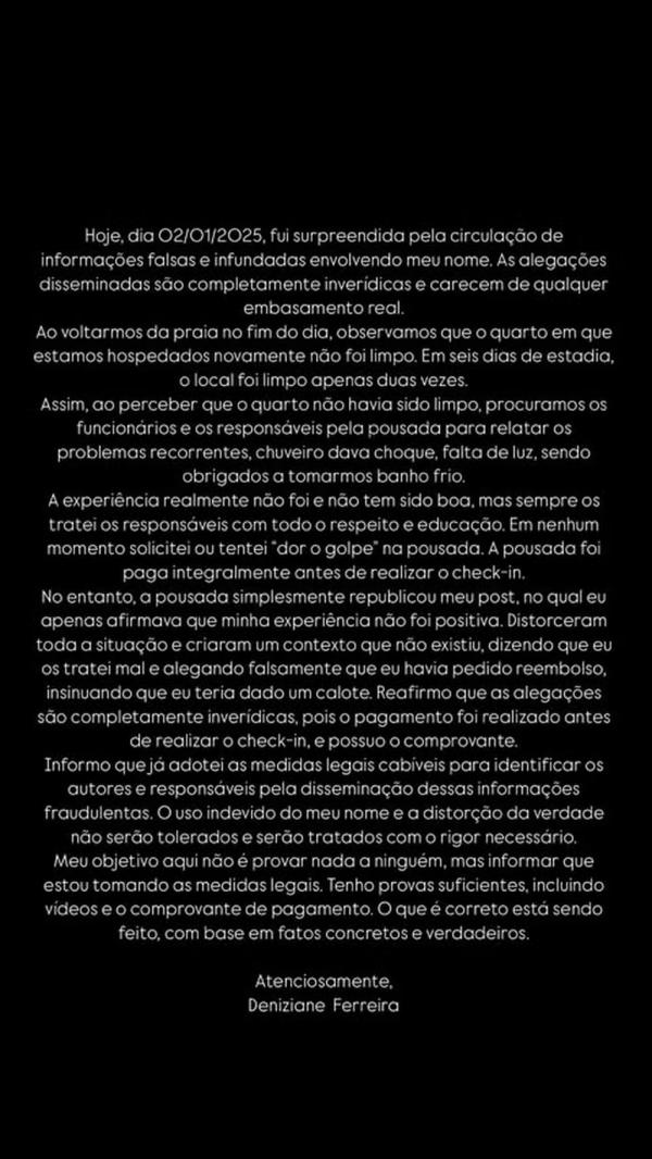 Anny, do BBB24, responde a acusações de pousada em Pernambuco após denúncia nas redes sociais.(Imagem:Reprodução/Instagram)