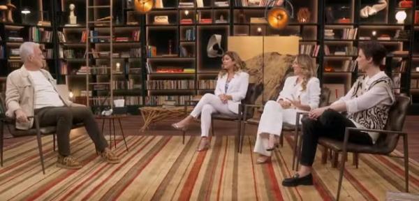 Bárbara Borges, Juliana Baroni e Stephanie Lourenço no Conversa Com Bial.(Imagem:Reprodução)