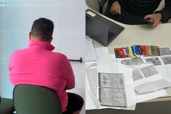 Preso suspeito de praticar golpe de R$ 100 mil no Piauí.(Imagem:SSP-PI)