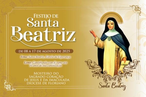 Mosteiro das Monjas Concepcionistas de Floriano convida fiéis para celebração em honra a Sta Beatriz