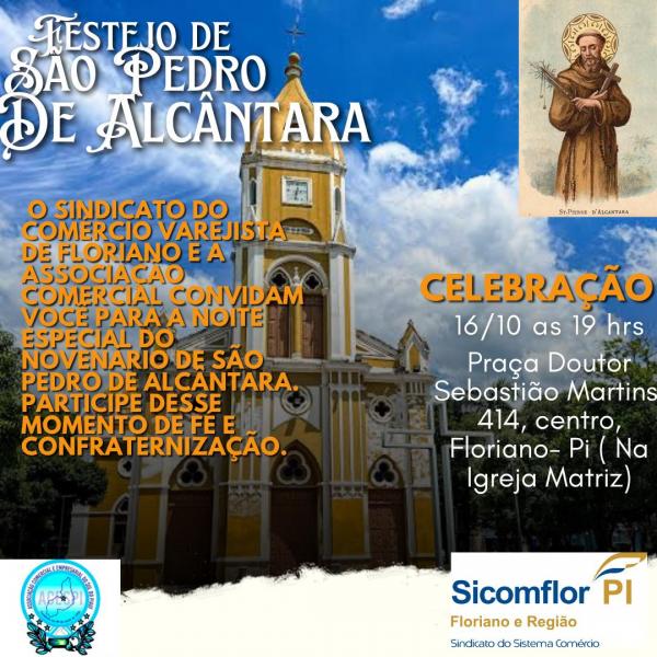 Comerciantes de Floriano participam de noite especial no novenário de São Pedro de Alcântara