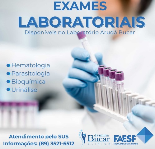 Clínica Integrada Jasmina Bucar realiza exames laboratoriais gratuitos em Floriano