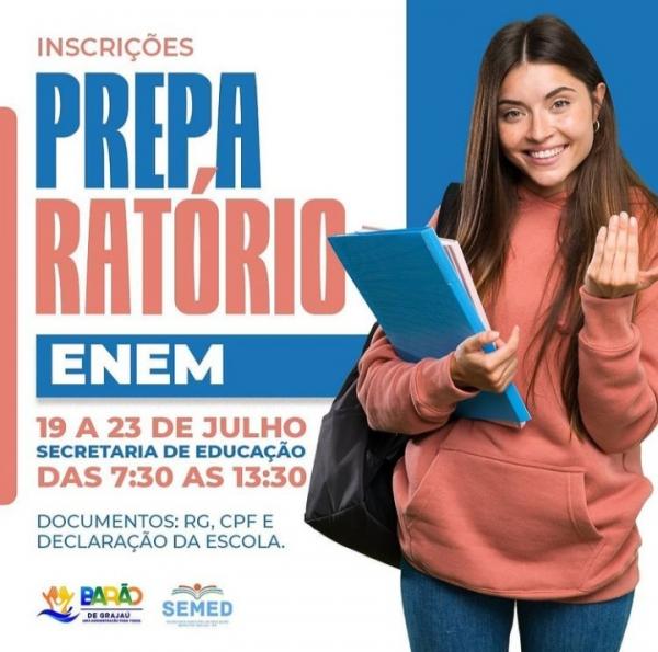 Semed de Barão de Grajaú realiza preparatório para o Enem 2021