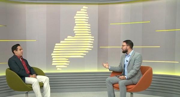 Dr. Vicente Gomes em entrevista com Felipe Pereira no programa Bom Dia Piau&iacute;, da Rede Clube.(Imagem:Rede Clube)