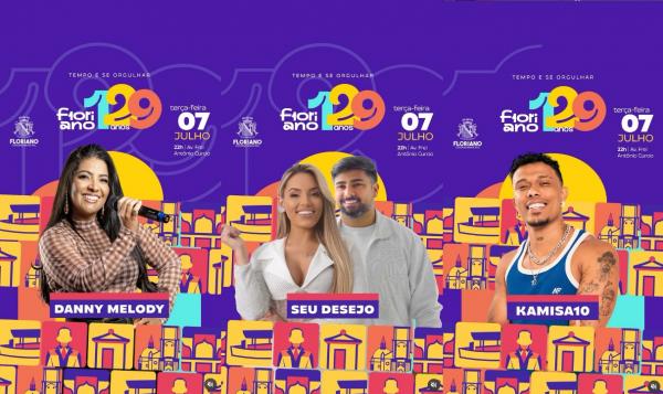  Floriano celebra 129 anos com grande festa nesta ter&ccedil;a-feira.(Imagem:Reprodu&ccedil;&atilde;o/Instagram)
