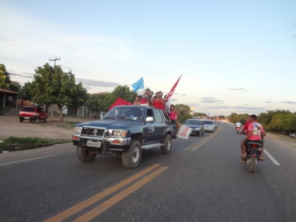 PR realizou carreata em Bar&atilde;o de Graja&uacute;.  (Imagem:FlorianoNews)